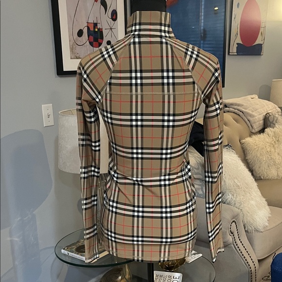 Burberry vintage check quarter zip long sleeve top| Size: S - Picture 5 of 5